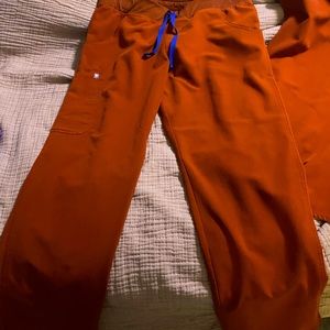 Burnt orange Figs scrub bottoms